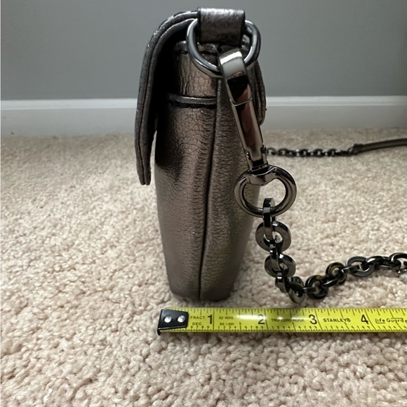 Beautiful Calvin Klein dark metallic silver crossbody  with hematite hardware - Picture 4 of 10